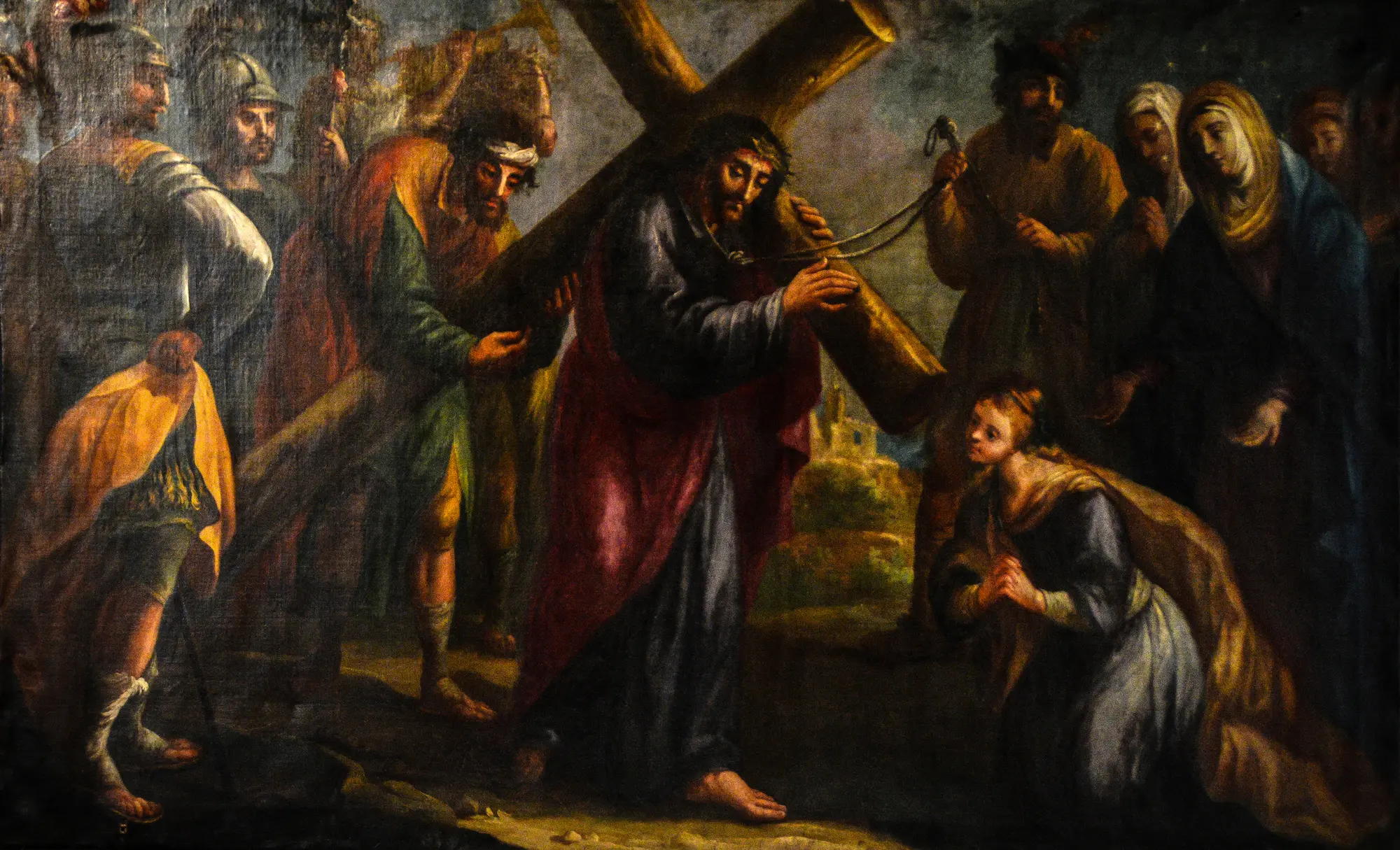 Lienzo 'Jesús camino del Calvario'